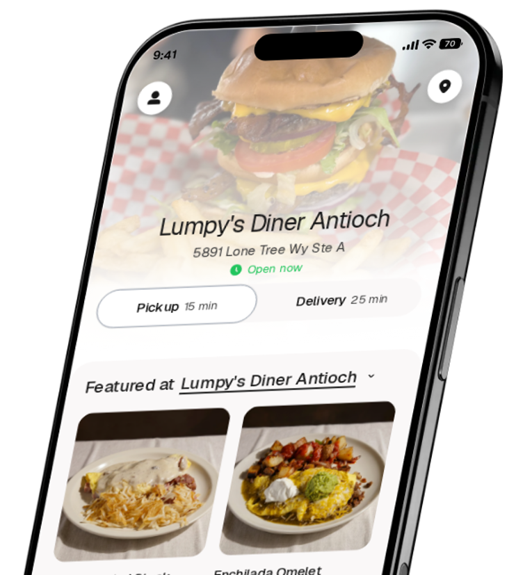 Lumpy's Diner Antioch app preview