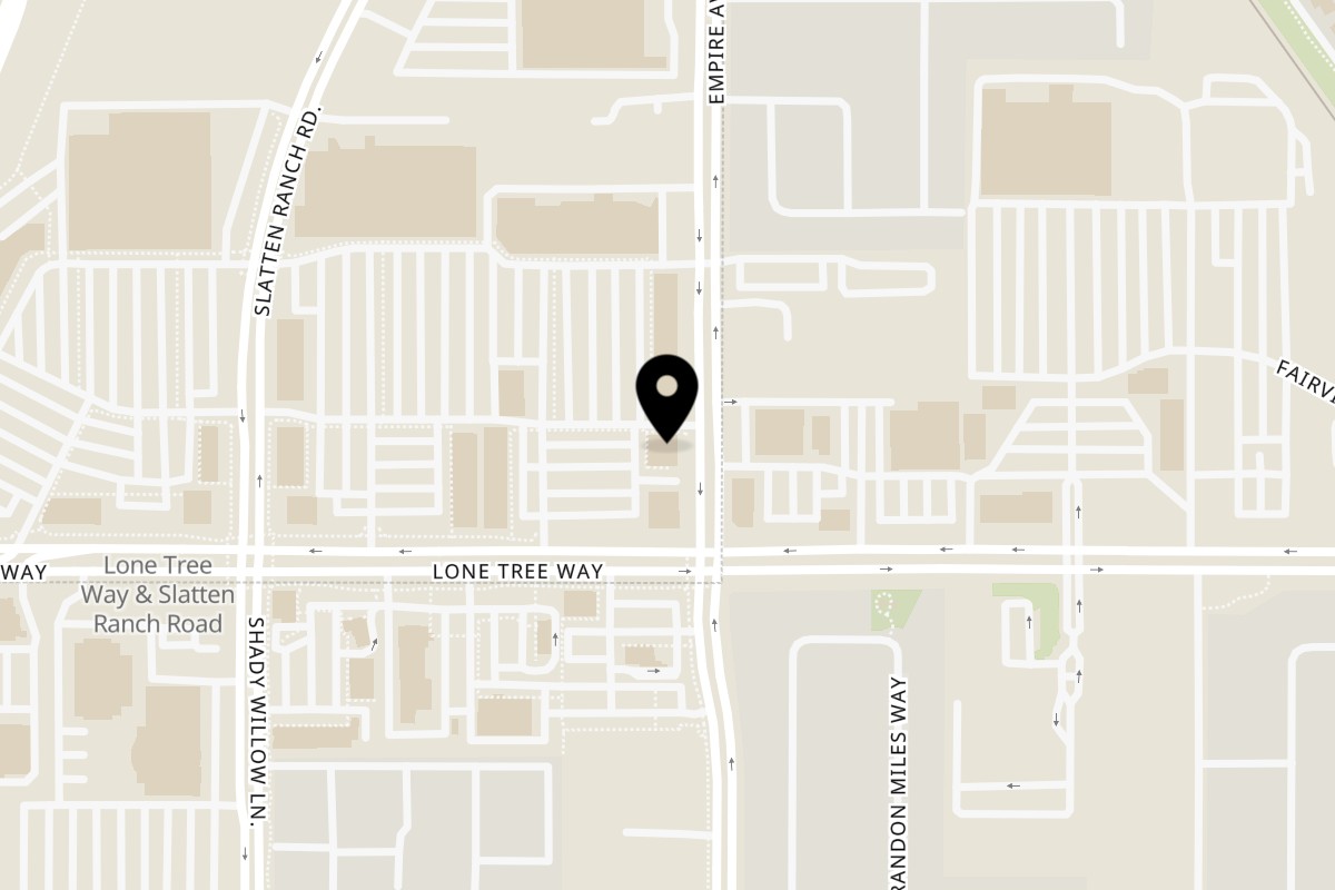 Map showing the location of Lumpy's Diner Antioch on 5891 Lone Tree Wy Ste A in Antioch
